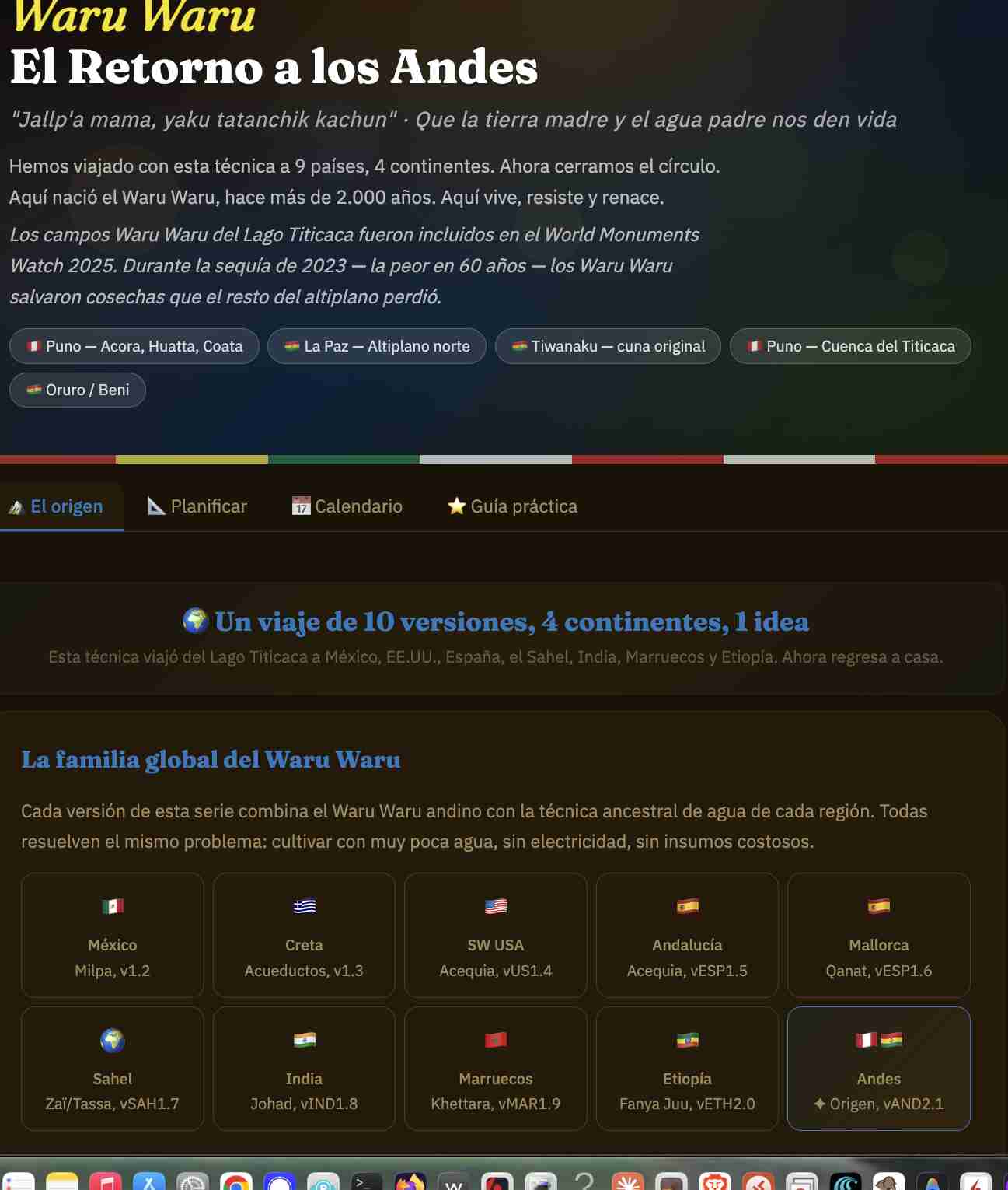 Waru Waru Edición origen Especial Maestra Los Andes